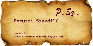 Peruzzi Szeráf névjegykártya